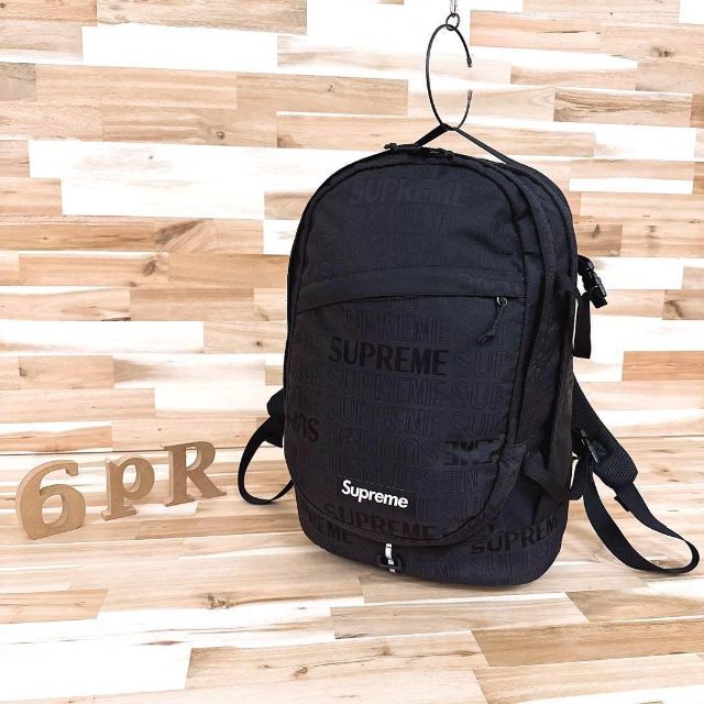 1666 supreme ボックスロゴ バックパック リュック ブラック 限定商品