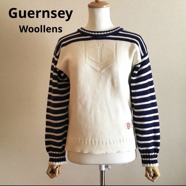 Guernsey Woollens ボーダーコットンニット