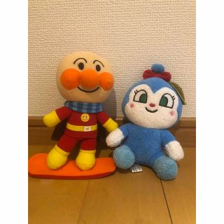 アンパンマン(アンパンマン)のアンパンマン　スノボースタイルアンパンマン＆コキンちゃん　ぬいぐるみ　セット(キャラクターグッズ)