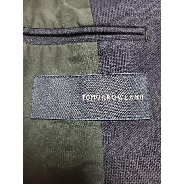 TOMOROWLAND　テーラードジャケット　ジャカード　カモフラ柄　濃紺　44 8
