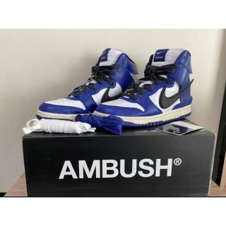 ナイキ(NIKE)の美品！AMBUSH×NIKEのDUNK HIGH "DEEP ROYAL"(スニーカー)