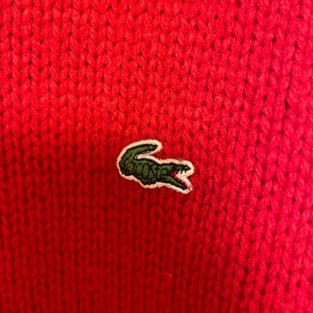 80s 90s LACOSTE ラコステ 文字ワニ ジップ ニット ジャケット 5