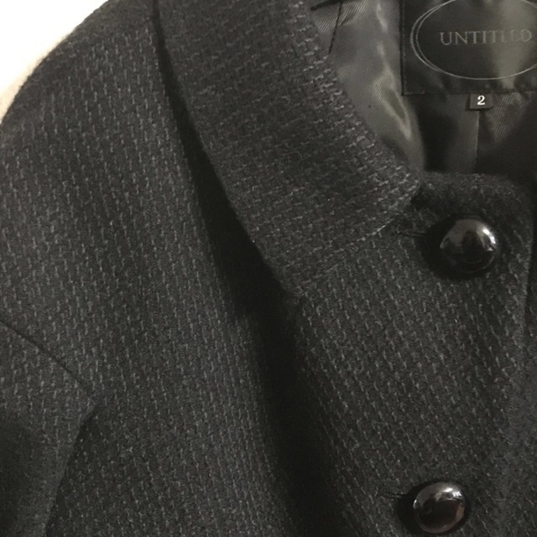 UNTITLED(アンタイトル)の【美品】UNTITLED アンタイトル 黒 ショートコート レディースのジャケット/アウター(その他)の商品写真