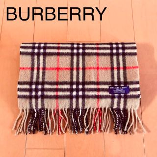 バーバリー(BURBERRY)のバーバリーロンドン カシミヤ100%ノバチェック イギリス製(マフラー/ショール)