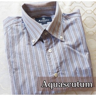 アクアスキュータム(AQUA SCUTUM)の【年度末処分SALE】Aquascutum　アクアスキュータム　ストライプシャツ(シャツ)