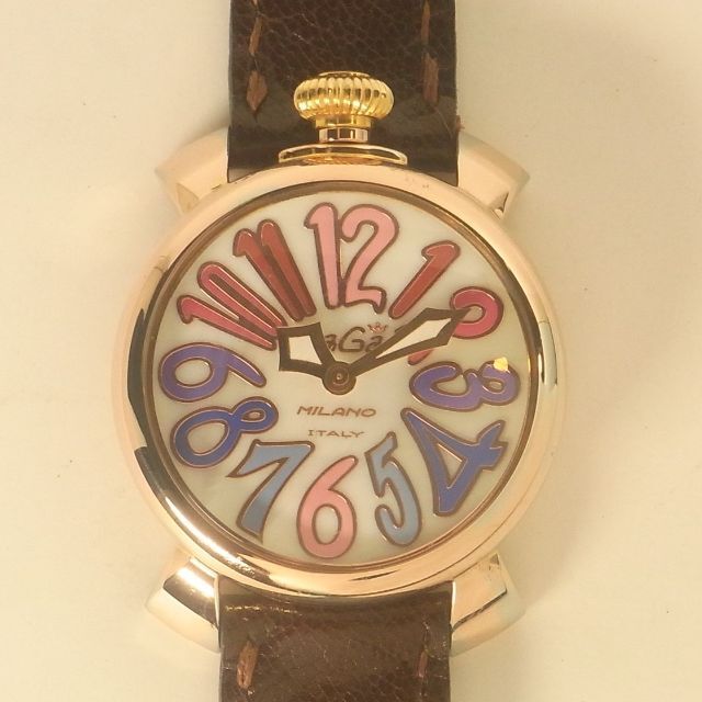 美品 稼働品 GAGAMILANO ガガミラノ マヌアーレ40 クオーツ 腕時計