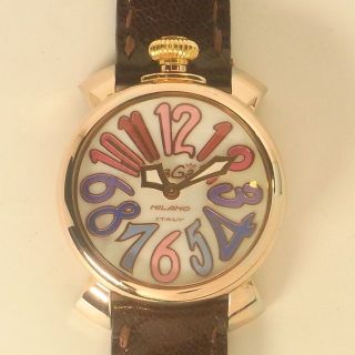 ガガミラノ(GaGa MILANO)の美品 稼働品 GAGAMILANO ガガミラノ マヌアーレ40 クオーツ 腕時計(腕時計(アナログ))