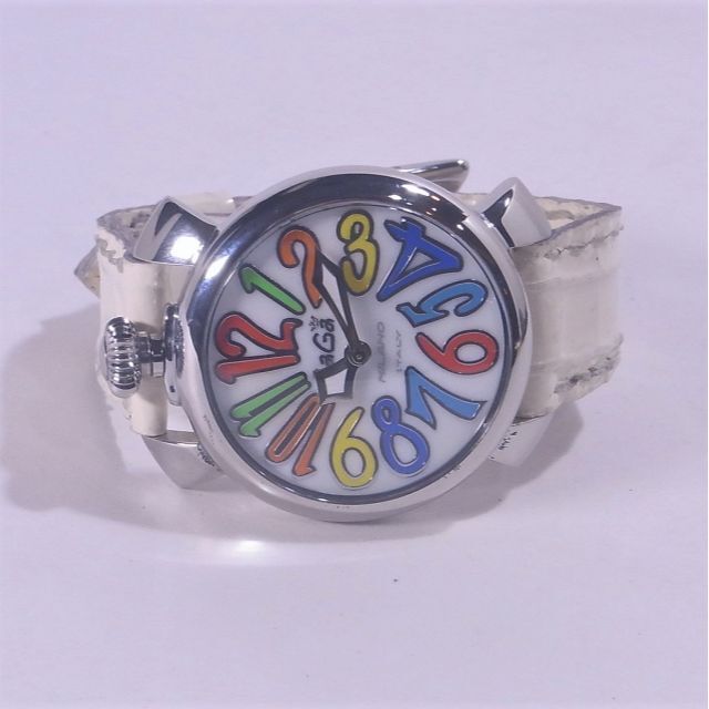 美品 稼働品 GAGAMILANO ガガミラノ マヌアーレ40 クオーツ 腕時計-
