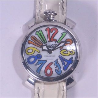 ガガミラノ(GaGa MILANO)の美品 稼働品 GAGAMILANO ガガミラノ マヌアーレ40 クオーツ 腕時計(腕時計(アナログ))