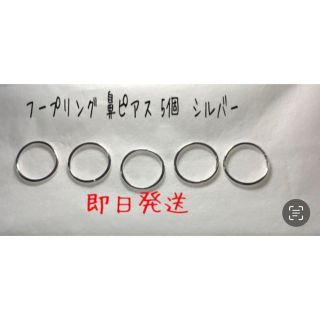 フープリング  鼻　口　耳　18Ｇ　5個　普通郵便(ピアス(片耳用))