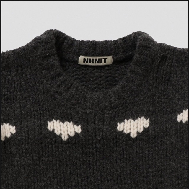 Ron Herman(ロンハーマン)の【NKNIT】short ♡pattern KNIT グレー 0  レディースのトップス(ニット/セーター)の商品写真