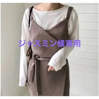 トゥデイフル(TODAYFUL)の良品 willfully リブ巻きキャミワンピース todayful セール品(ロングワンピース/マキシワンピース)