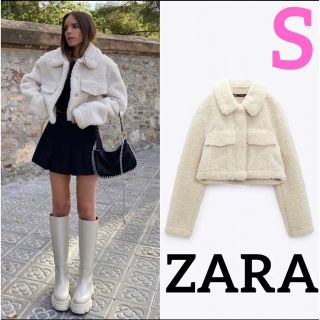 ザラ(ZARA)のZARA クロップドフェイクボアジャケット(その他)