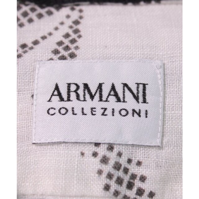 ARMANI COLLEZIONI(アルマーニ コレツィオーニ)のARMANI COLLEZIONI カジュアルシャツ XL 白xグレー(総柄) 【古着】【中古】 メンズのトップス(シャツ)の商品写真