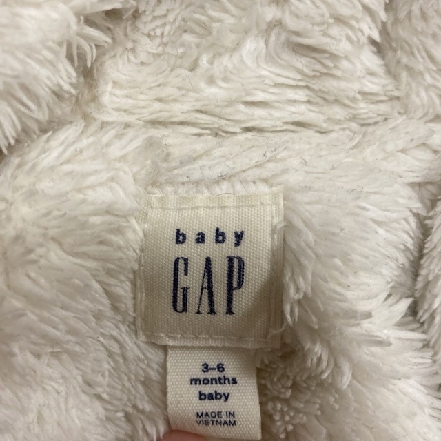 GAP(ギャップ)のbaby GAP くま耳ロンパース 足つき カバーオール 60センチ キッズ/ベビー/マタニティのベビー服(~85cm)(カバーオール)の商品写真