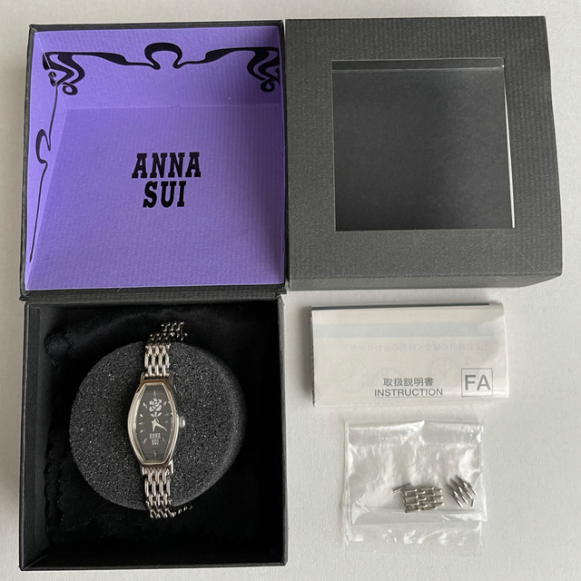 ANNA SUI(アナスイ)のANNA SUI 腕時計 薔薇 黒 アナスイ レディースのファッション小物(腕時計)の商品写真