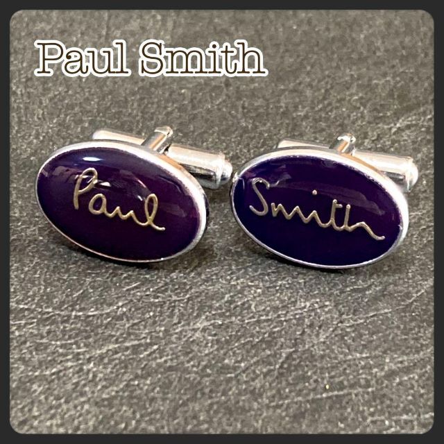 Paul Smith(ポールスミス)のPaul Smith ポールスミス カフリンクス カフス ラウンド 楕円 ロゴ メンズのファッション小物(ネクタイピン)の商品写真