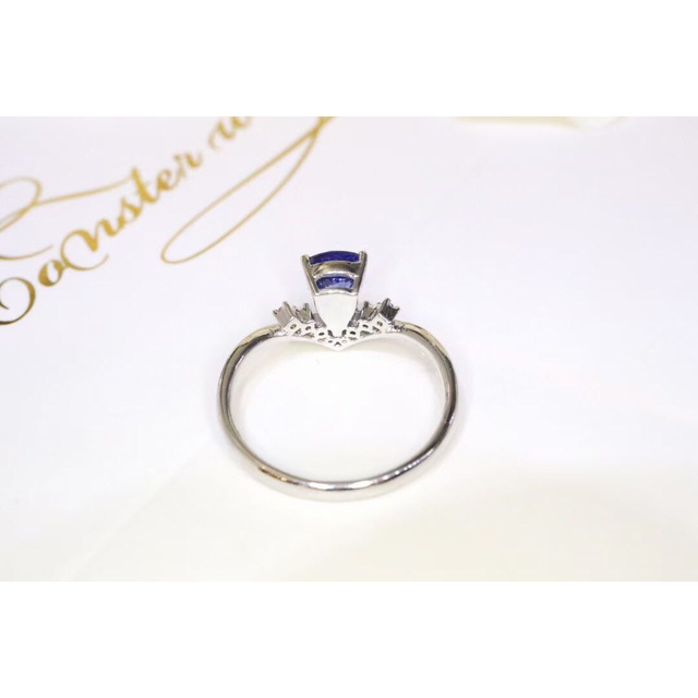 天然 ロイヤルブルーサファイア ダイヤ リング1.14ct k18 f