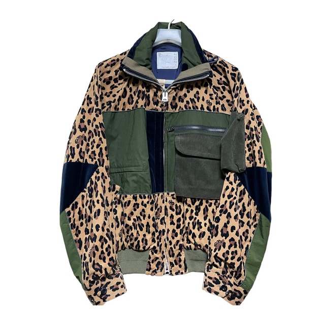 sacai LEOPARD FLEECE BLOUSON