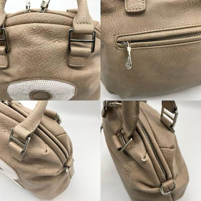 ✨良品✨ muta ムータ ナンバー8 ハンドバッグ スパンコール ベージュ