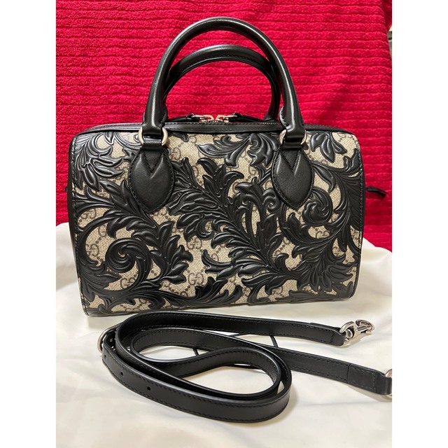 春新作の Gucci - ショルダーバッグ ボストンバッグ GGスプリーム アラベスク GUCCI ボストンバッグ 春新作の Gucci - ショルダーバッグ ボストンバッグ GGスプリーム アラベスク GUCCI ボストンバッグ