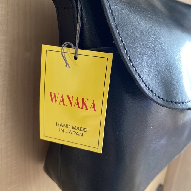 moco様専用です！タグ付き未使用　WANAKA 牛革ショルダーバッグ　黒 レディースのバッグ(ショルダーバッグ)の商品写真