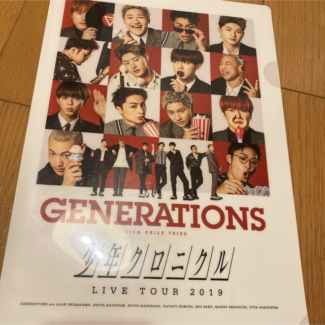 GENERATIONS(ジェネレーションズ)のGENERATIONS クリアファイル　少年クロニクル チケットの音楽(国内アーティスト)の商品写真