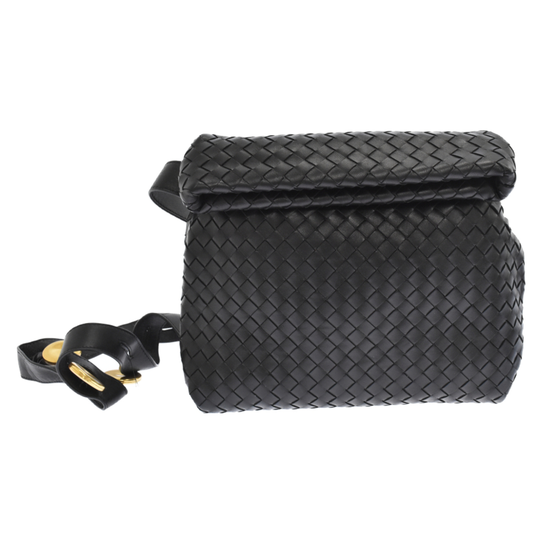 BOTTEGA VENETA ボッテガヴェネタ 20AW The Fold 642637 ザ フォールド ショルダーバッグ ブラック イントレチャート レザー