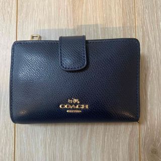 コーチ(COACH)のコーチ　二つ折り財布　ネイビー(財布)