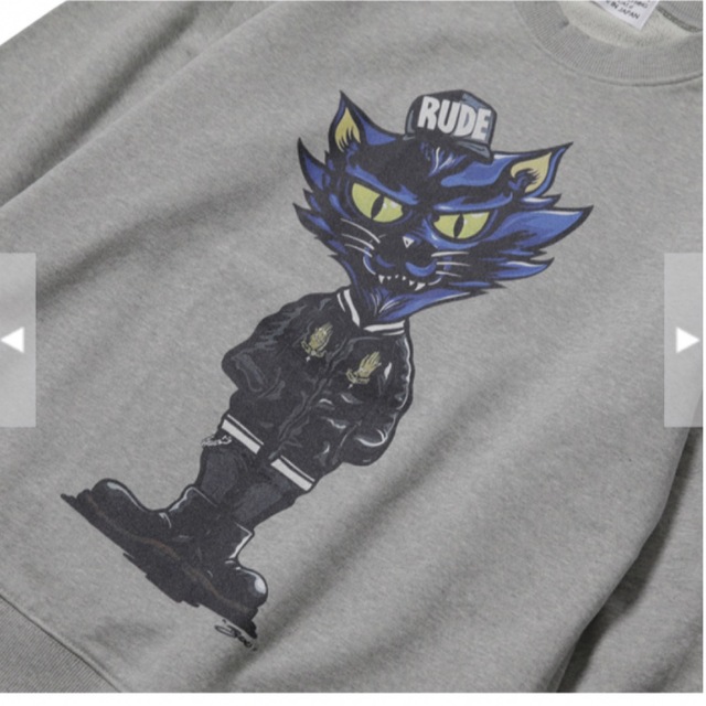 RUDE GALLERY(ルードギャラリー)のRUDE GALLERY  RUD RUDE CAT CREW SWEAT メンズのトップス(スウェット)の商品写真