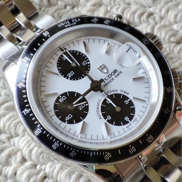 Tudor(チュードル)の美品【TUDOR】 チュードル 79260P クロノタイム ホワイト×ブラック メンズの時計(腕時計(アナログ))の商品写真