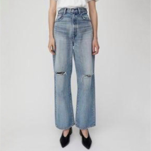 moussy(マウジー)のMOUSSY マウジー HW CRASH LOOSE STRAIGHT レディースのパンツ(デニム/ジーンズ)の商品写真