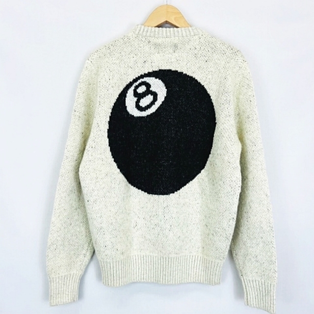 STUSSY 8 Ball Heavy Brushed Sweater  S 1