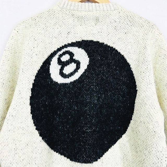 STUSSY 8 Ball Heavy Brushed Sweater  S 5