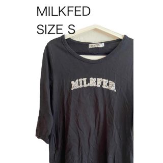 ミルクフェド(MILKFED.)のMILKFED ミルクフェド ロゴワンピース サイズS(ミニワンピース)