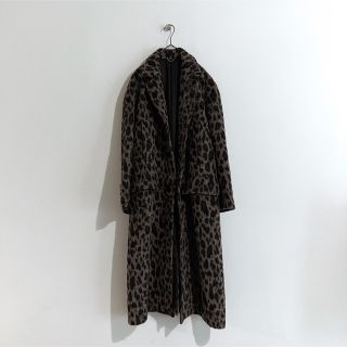 ジョンローレンスサリバン(JOHN LAWRENCE SULLIVAN)のLEOPARD SHAGGY OVERSIZED COAT(チェスターコート)