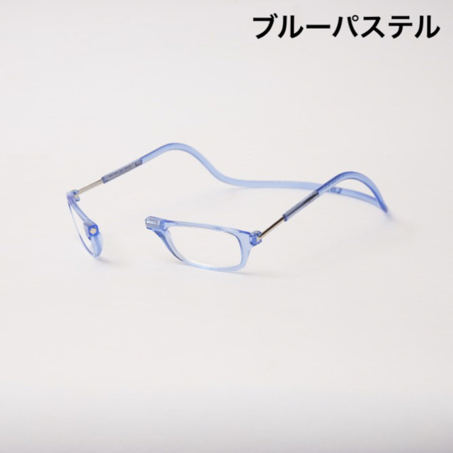 クリックリーダー　ブルーパステル　老眼鏡度数＋３.０ レディースのファッション小物(サングラス/メガネ)の商品写真