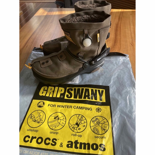 GRIP SWANY x atmos x Crocs  オリーブ　26cm