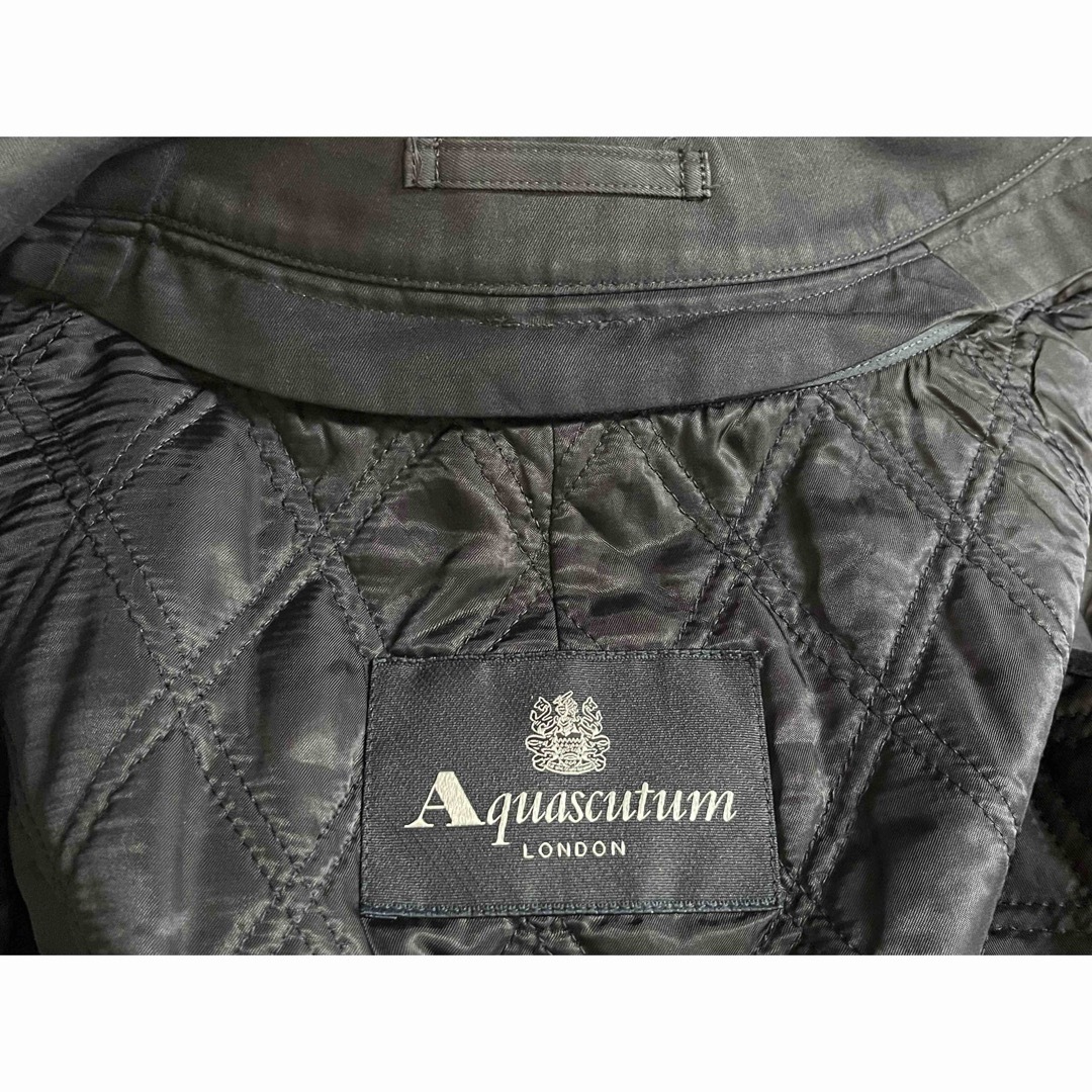 AQUA SCUTUM(アクアスキュータム)のアクアスキュータム トレンチ コート 中綿 ライナー付き ネイビー 紺 34 メンズのジャケット/アウター(トレンチコート)の商品写真