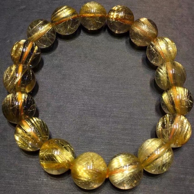 ⭐︎【天然】タイチンルチルクオーツ ブレスレット 12.5mm-