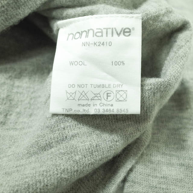 nonnative(ノンネイティブ)のnonnative ノンネイティブ ウールハイゲージ メランジタートルネックニット NN-K2410 0 グレー セーター プルオーバー トップス【中古】【nonnative】 メンズのトップス(ニット/セーター)の商品写真