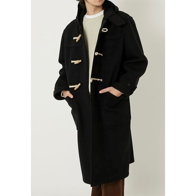 LENO リノ 21AW 日本製 DUFFLE COAT ウールカシミヤ ダッフルコート H2102-CO002 3 BLACK メルトン アウター【LENO】