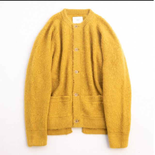 イエローサイズ《stein 21AW SUPER KID MOHAIR CARDIGAN》