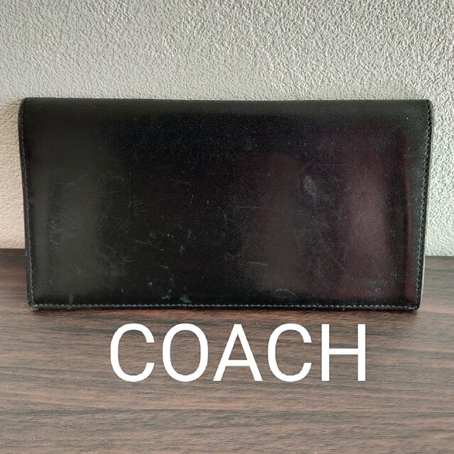 COACH(コーチ)のCOACH 長財布　カードと札入れ ブラック 無地 メンズのファッション小物(長財布)の商品写真