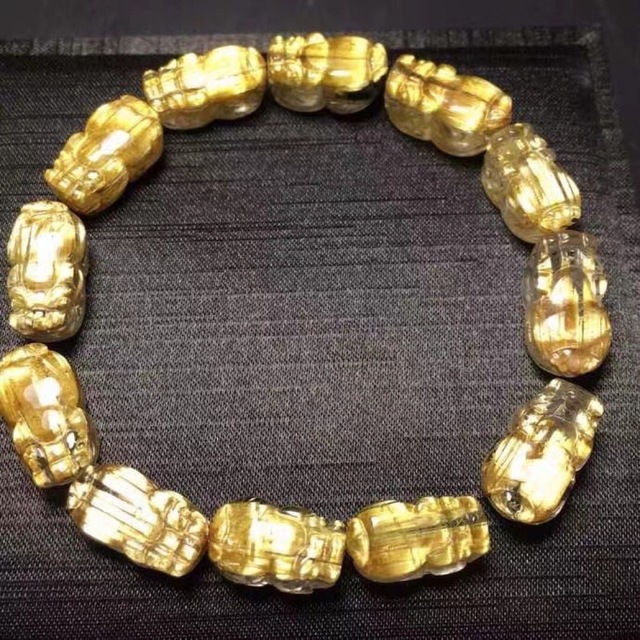 ⭐︎【天然】タイチンルチルクオーツ ブレスレット 5.7mm-