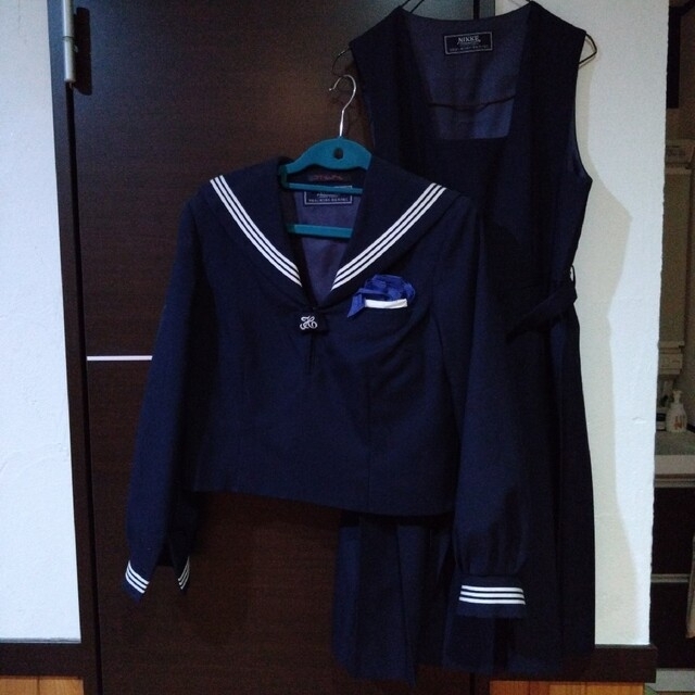 セーラー服 ジャンパースカート スカート 3点セット ニッケ素材 セーラー服 ジャンパースカート スカート 3点セット ニッケ素材