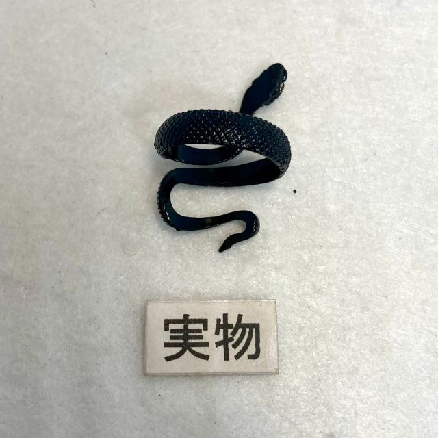 リング スネーク ブラック 蛇 ユニーク レディース メンズ 金運 開運  レディースのアクセサリー(リング(指輪))の商品写真