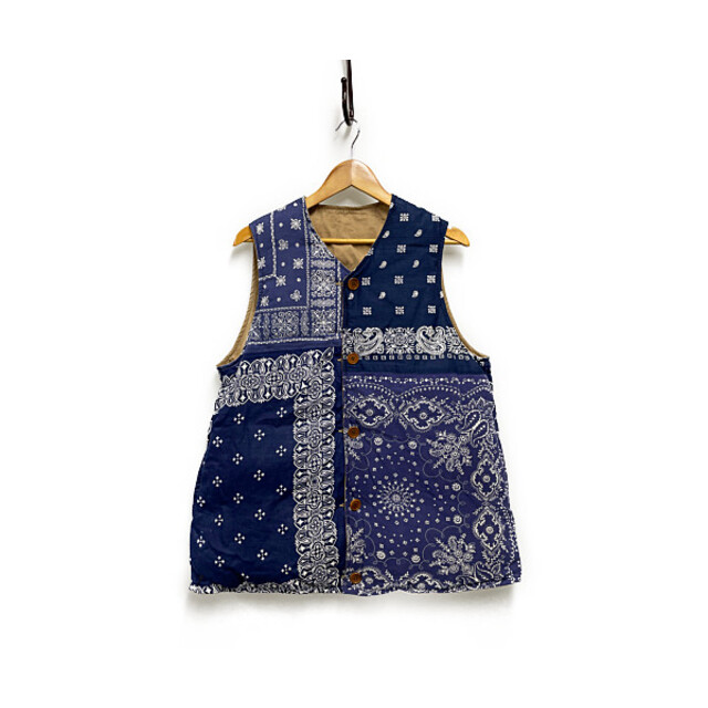 【期間限定値下げ】VISVIM 品番 0221905013012 ICT KORA DOWN VEST BANDANA バンダナ リバーシブル ダウンベスト 正規品 / 28348A