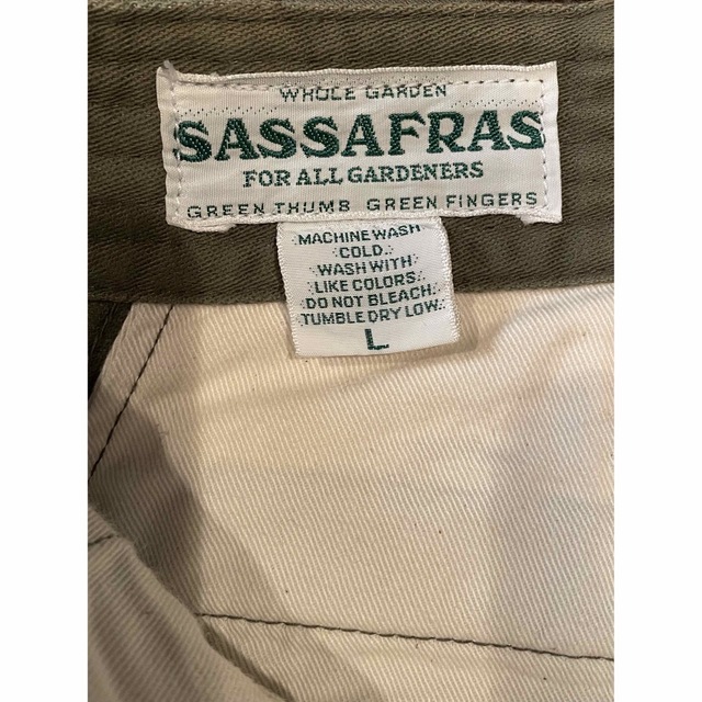 SASSAFRAS フォールリーフ スプレイヤーパンツ サイズL メンズのパンツ(ワークパンツ/カーゴパンツ)の商品写真