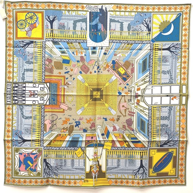 エルメス HERMES カレ90 オブジェ ドゥ キュリオジテ スカーフ シルク